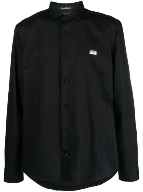 Philipp Plein Sugar Daddy skull-appliqué shirt