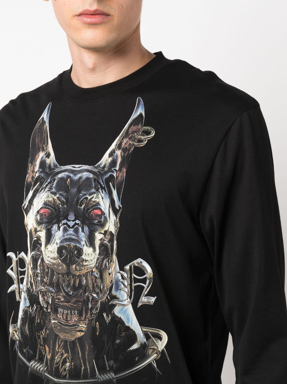 Philipp Plein graphic-print long-sleeve T-shirt Men