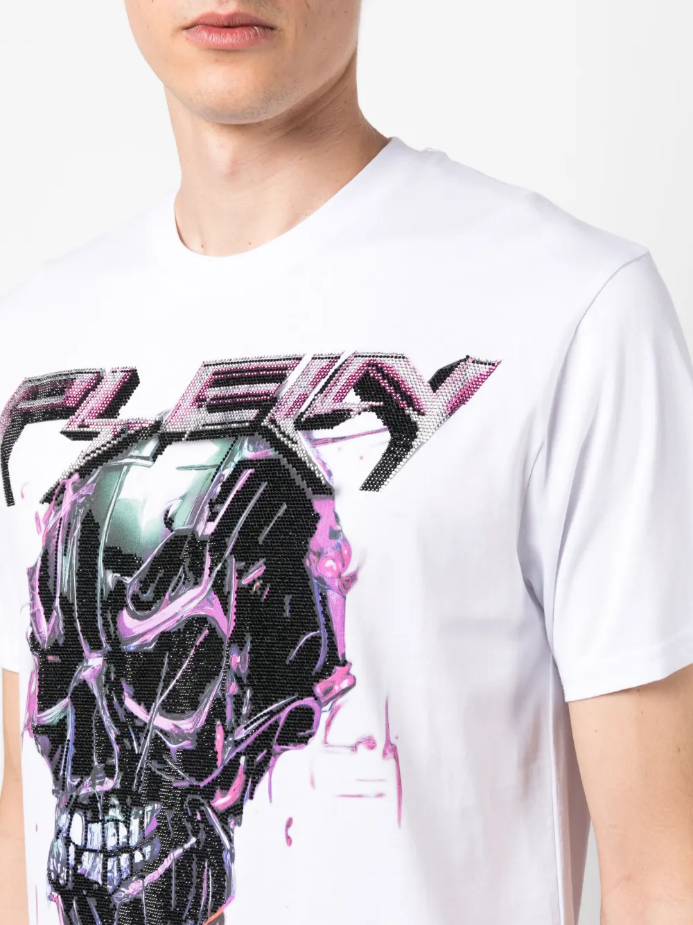 Philipp Plein T-shirt met logoprint Wit