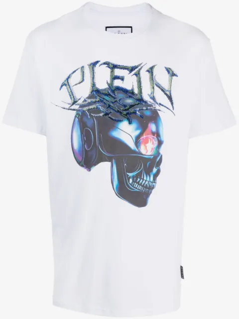 Philipp Plein playera SS Chrome con cuello redondo