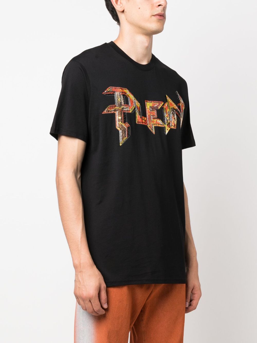 Philipp Plein Chrome gem-embellished T-shirt Men