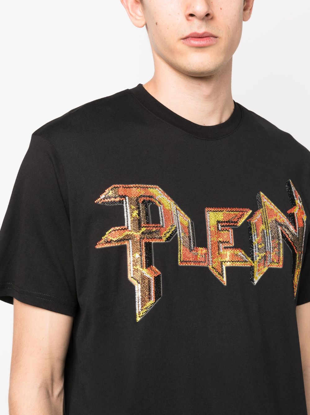 Philipp Plein Chrome gem-embellished T-shirt Men