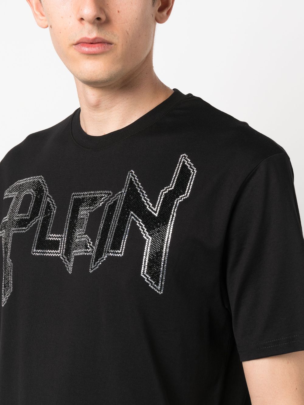 Philipp Plein Chrome gem-embellished T-shirt Men