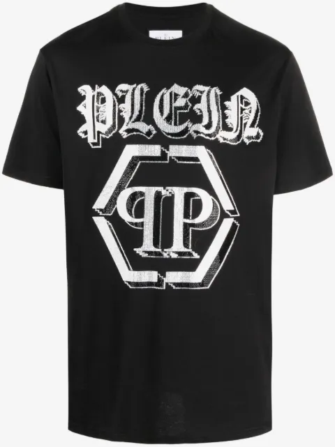 Philipp Plein playera SS Chrome con cuello redondo