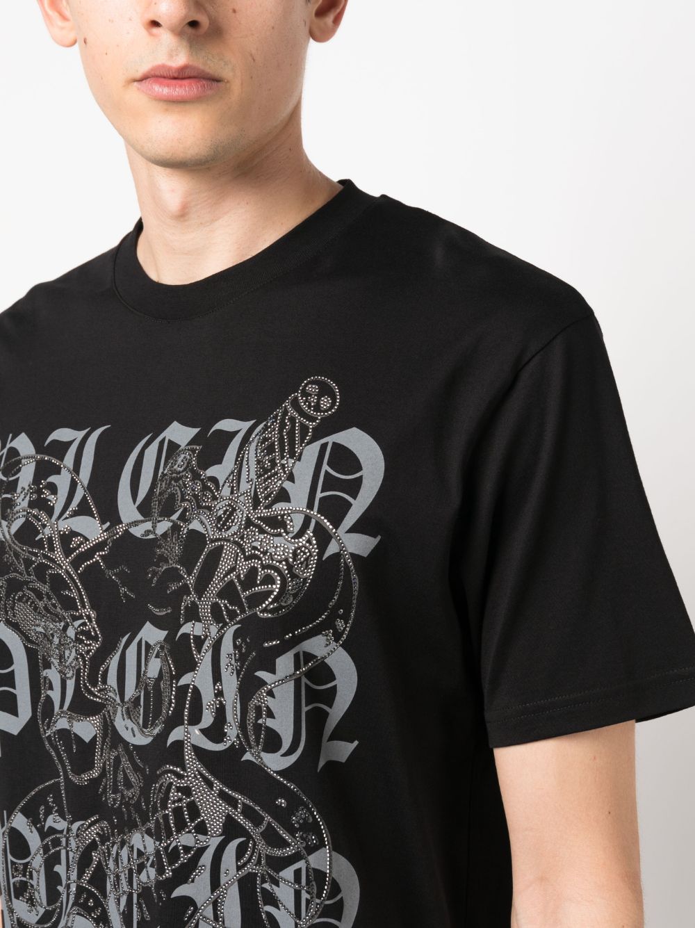 Philipp Plein T-shirt met logoprint Zwart