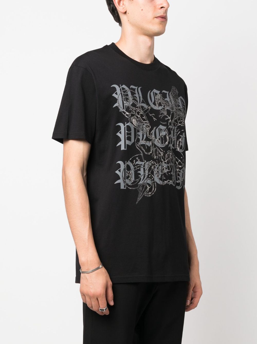 Philipp Plein T-shirt met logoprint Zwart