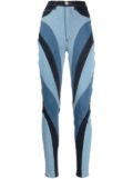 Philipp Plein patchwork-design high-waist skinny jeans - Blue