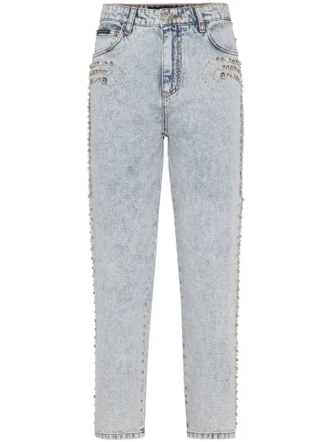 Philipp Plein jeans tapered con parche del logo 