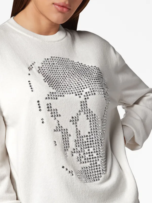 Philipp Plein skull-motif crystal-embellished Sweatshirt