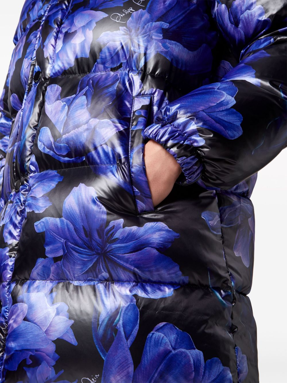 Philipp Plein floral-print feather-down jacket Women