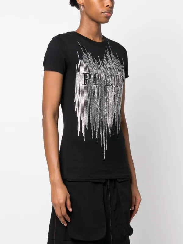 Philipp Plein crystal-embellished Logo T-shirt | Black | FARFETCH ID