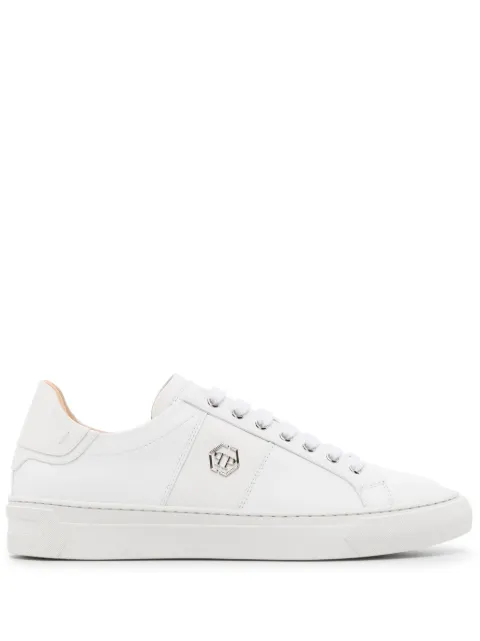 Philipp Plein logo-plaque leather sneakers