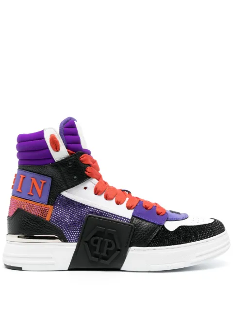 Philipp Plein Phantom Skull & Bones hi-top sneakers 