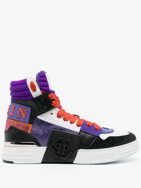 Philipp Plein Phantom Skull & Bones hi-top sneakers