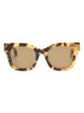 HUMA EYEWEAR oversized tortoiseshell-effect sunglasses - Neutrals