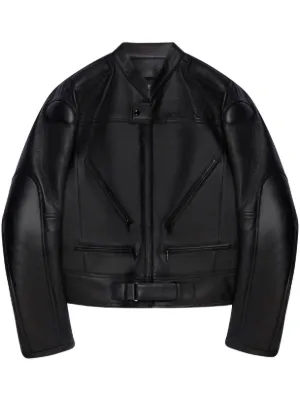 Courrèges Racer Patina レザージャケット | ブラウン | FARFETCH JP