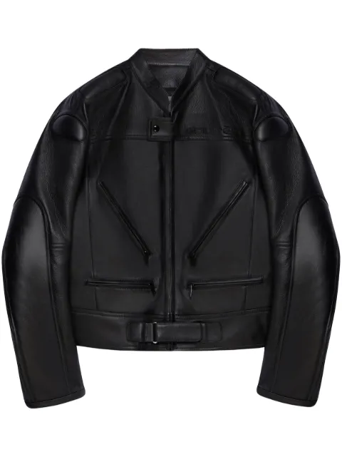 Courrèges Racer zipped leather jacket
