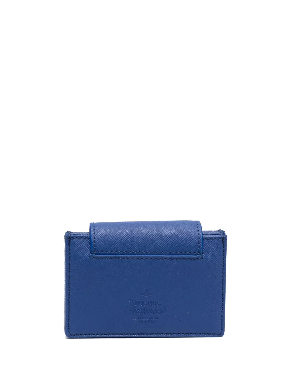 Vivienne Westwood Orb-plaque Saffiano leather wallet - Blauw
