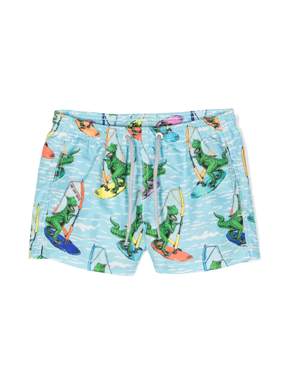 Mc2 Saint Barth Kids' Graphic-print Swim Shorts In Blue