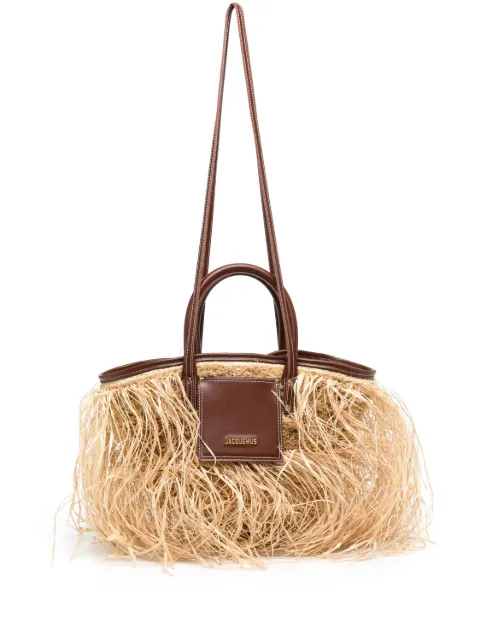 Jacquemus Le panier Soli Raphia tote bag