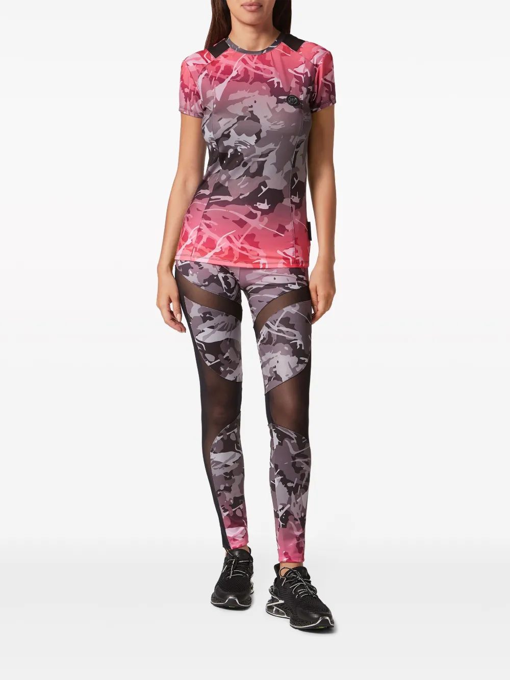 Plein Sport camouflage-pattern short-sleeved T-shirt - Roze