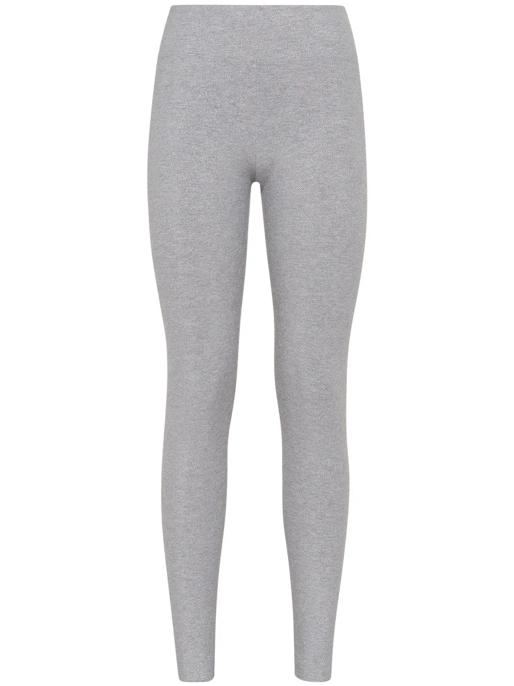 Plein Sport Tiger Logo-patch Lurex Leggings In Grey