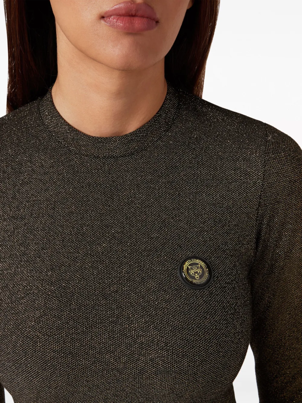 Plein Sport T-shirt met glitters Goud