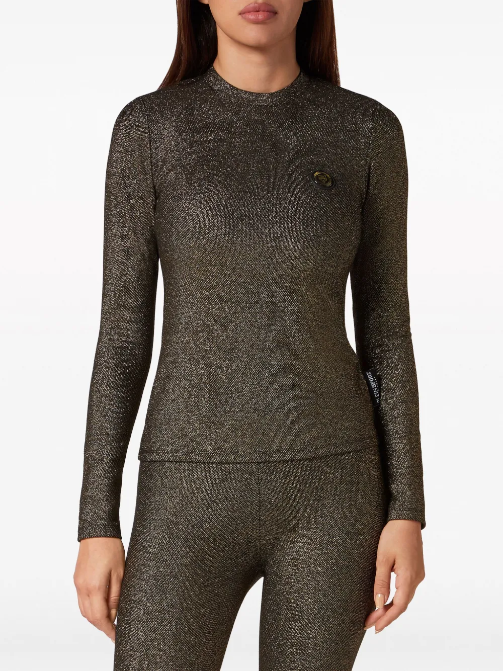 Plein Sport T-shirt met glitters Goud