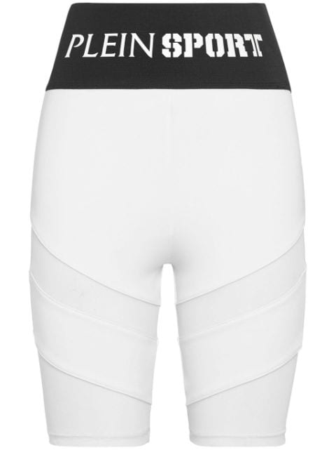 Plein Sport logo-waistband cyclist shorts