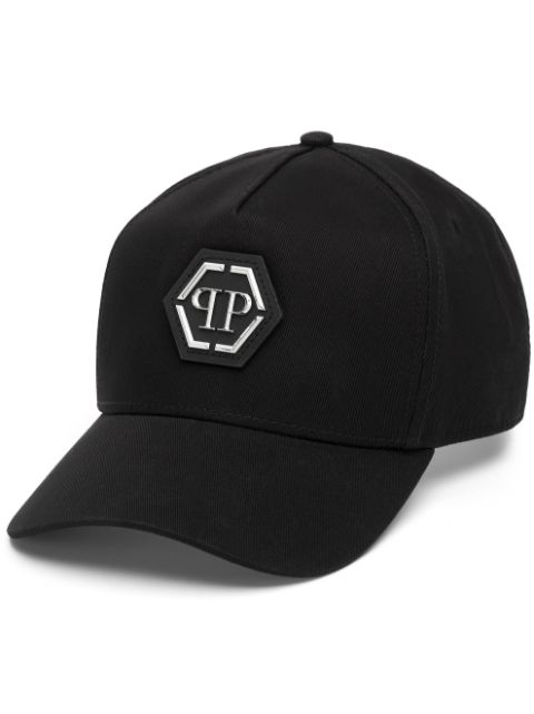 Philipp Plein logo-plaque cotton baseball cap Men