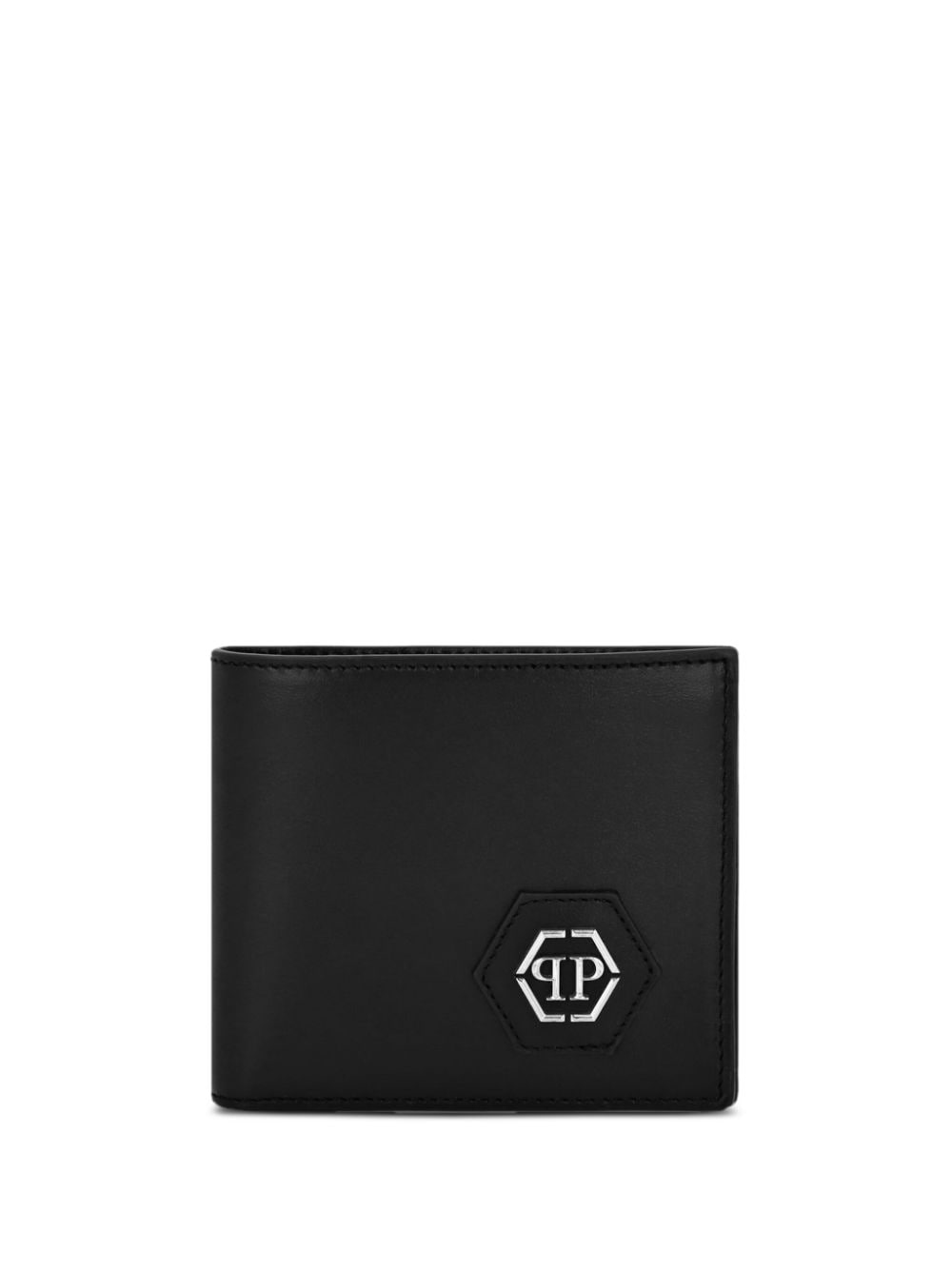 Philipp Plein Logo-plaque Bi-fold Wallet In Black