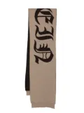 Philipp Plein Gothic wool scarf - Neutrals