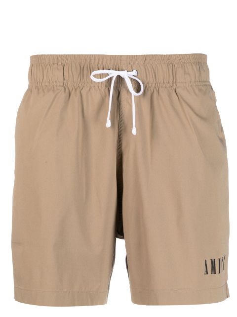 AMIRI - logo-print drawstring bermuda shorts