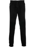 Philipp Plein panelled-design denim track pants - Black