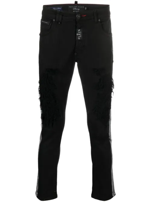 Jean skinny à détails rayés - Philipp Plein - Modalova