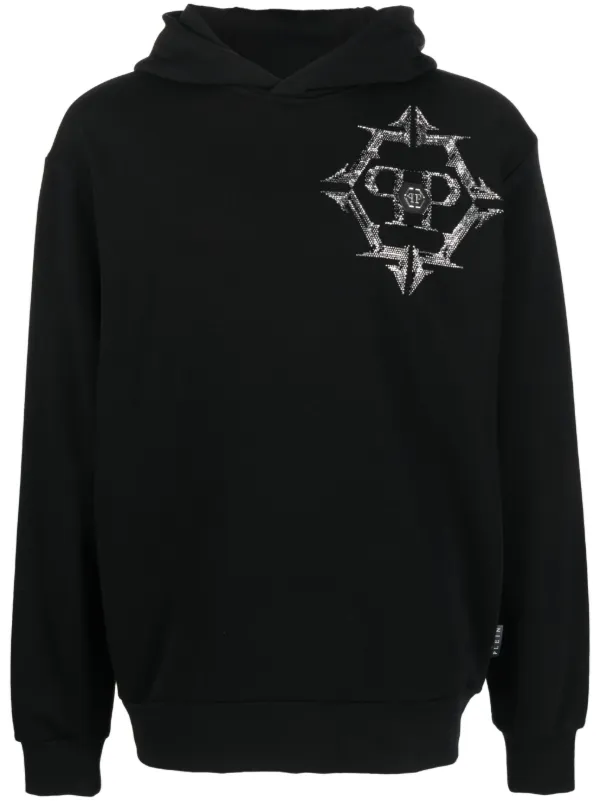 パーカー・フーディ Philipp Plein Relaxed Fit Black Long Sleeve Hoodie Philipp Plein Hoodie sweatshirt Teddy Bear - Hoodies - Free