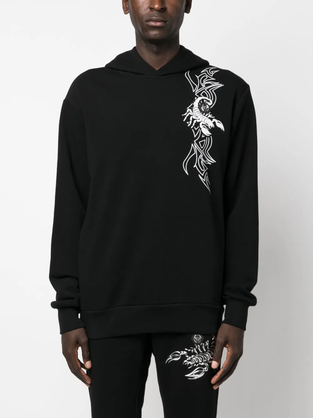 Philipp Plein Hoodie met print Zwart