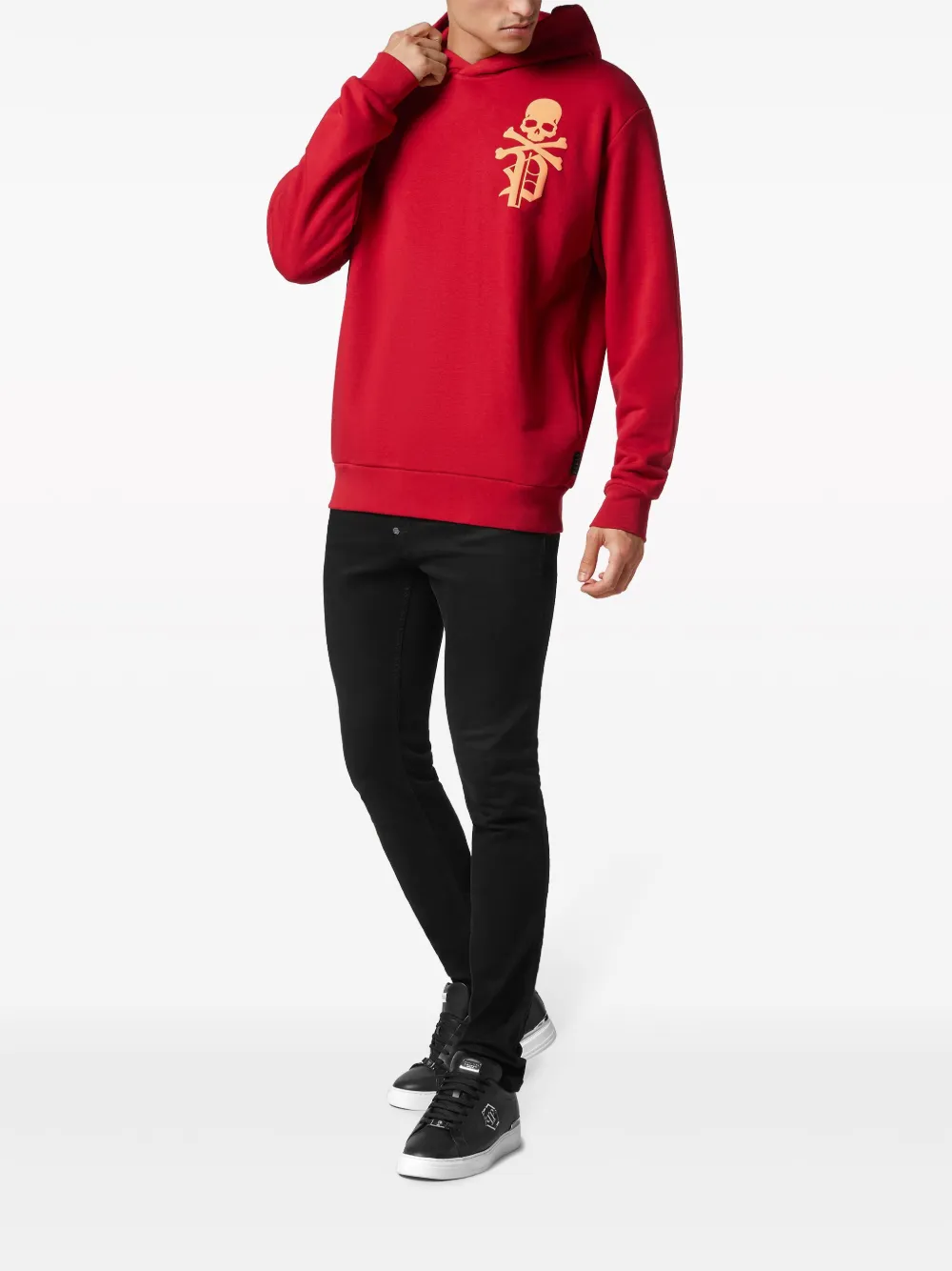 Philipp Plein Hoodie met logoprint Rood