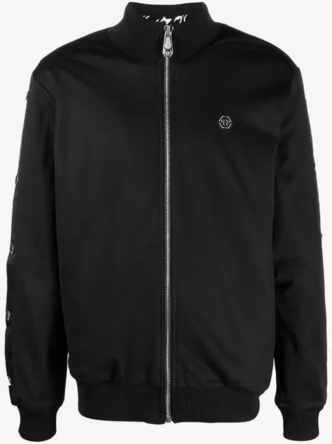 Philipp Plein chamarra bomber con apliques