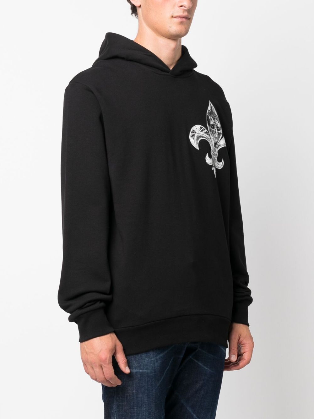 Philipp Plein Chrome skull-print cotton hoodie Men