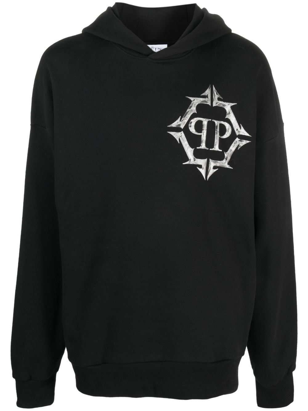 Philipp Plein Chrome logo-print cotton hoodie Men