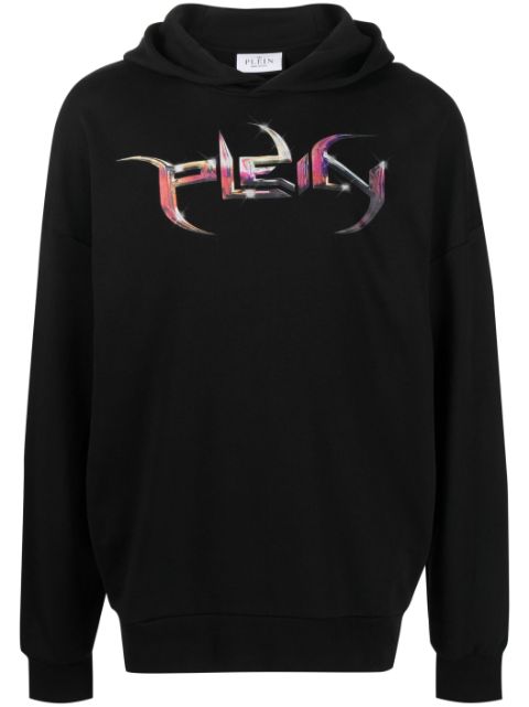 Philipp Plein Lettering logo-print cotton hoodie Men