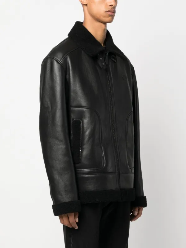 【絶品】 Philipp Plein JP FARFETCH | ブラック | レザージャケット スカル ジャケット・アウター