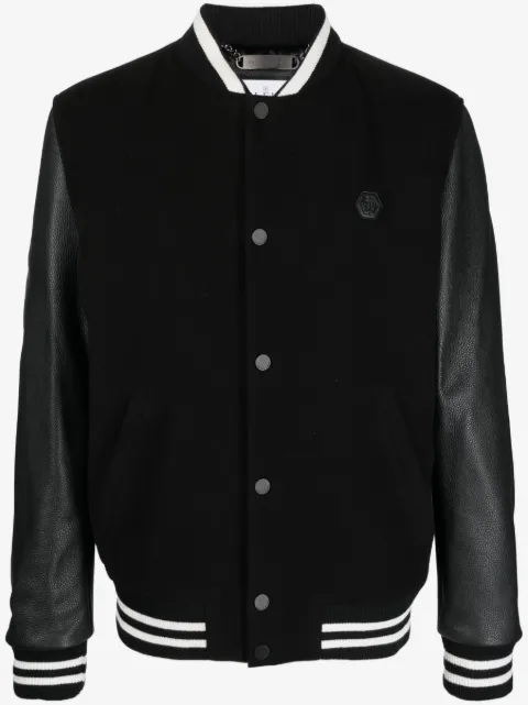 Philipp Plein studded-skull bomber jacket