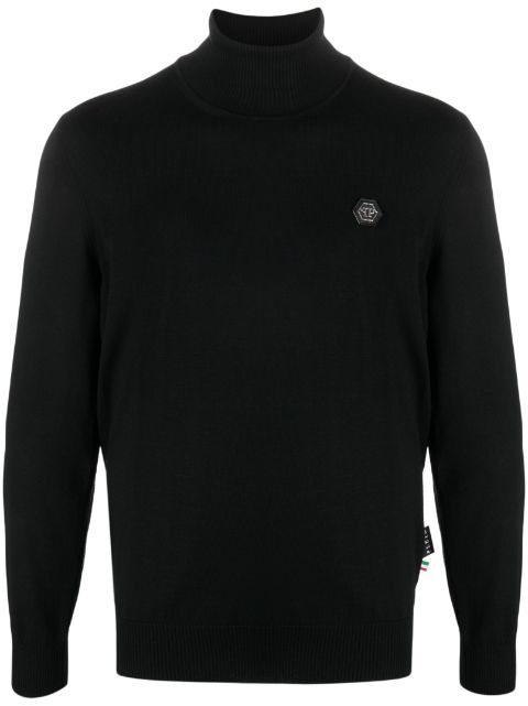 Philipp Plein roll-neck merino wool jumper Men