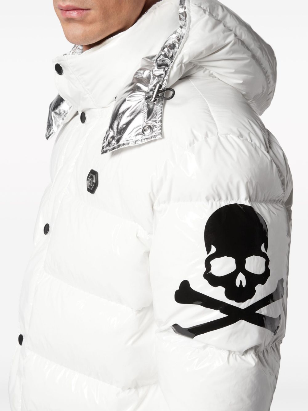 Philipp Plein Skull&Bones quilted padded coat Men