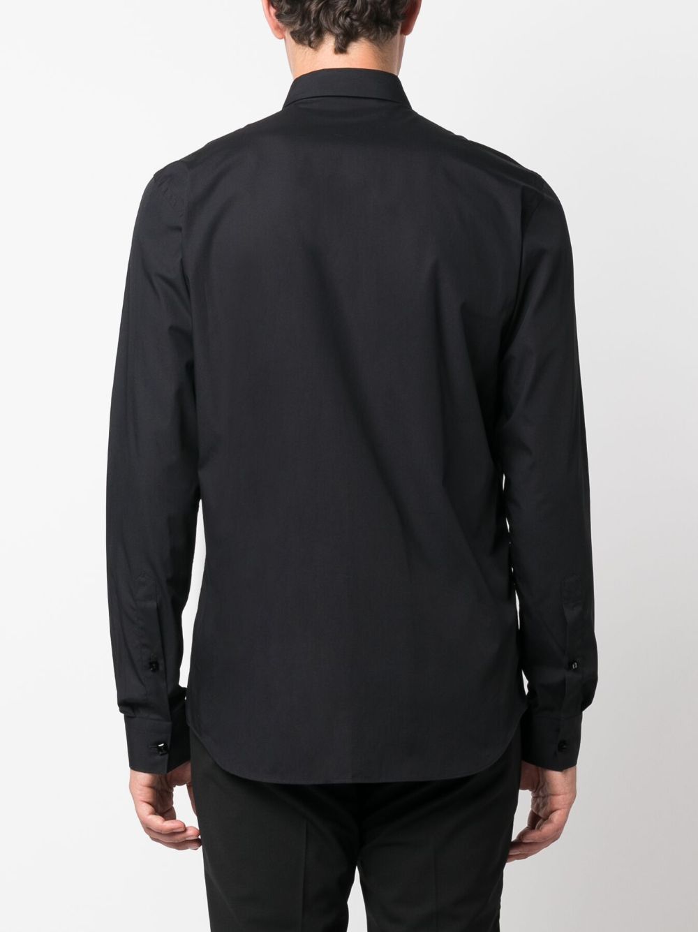 Philipp Plein Black Tie cotton shirt Men