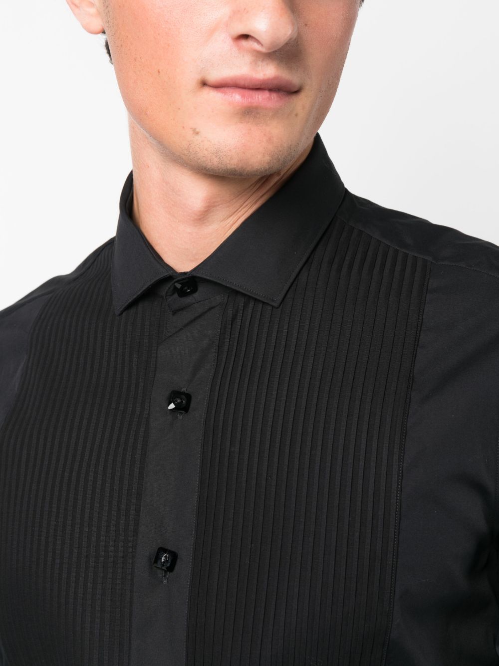 Philipp Plein Black Tie cotton shirt Men