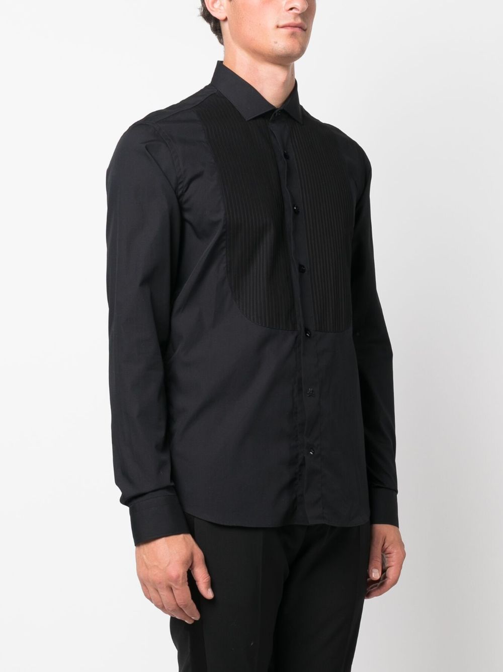 Philipp Plein Black Tie cotton shirt Men