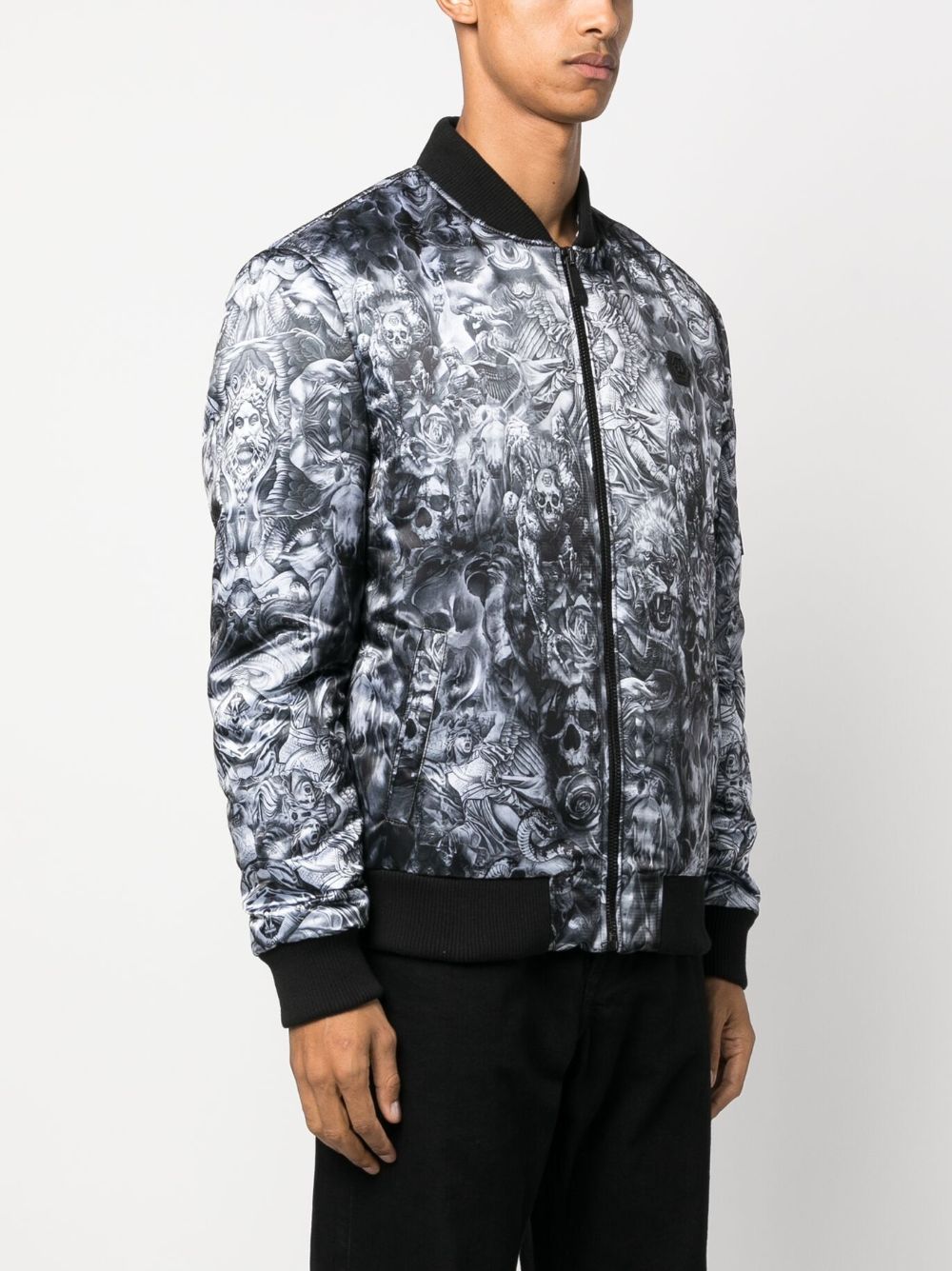 Philipp Plein Tatto-print bomber jacket Men